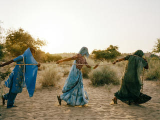 Women collecting water