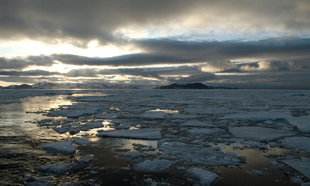 Floating sea ice, climate change