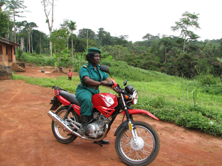 Ranger on bike
