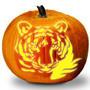 Tiger Pumpkin Stencil