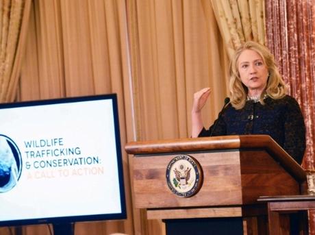 Secretary of State Clinton at Wildlife Trafficking partnership meeting