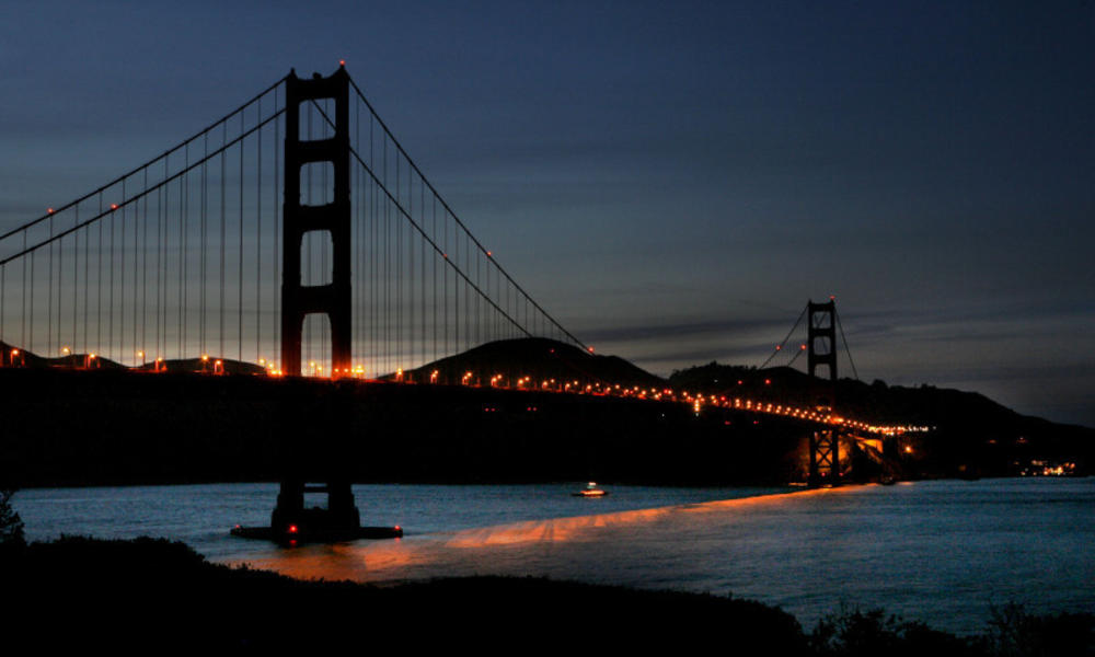 Golden Gate during Earth Hour 2008