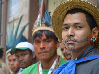 Adriano Carajas at World Youth Day, calling for protection of Amazon and its people