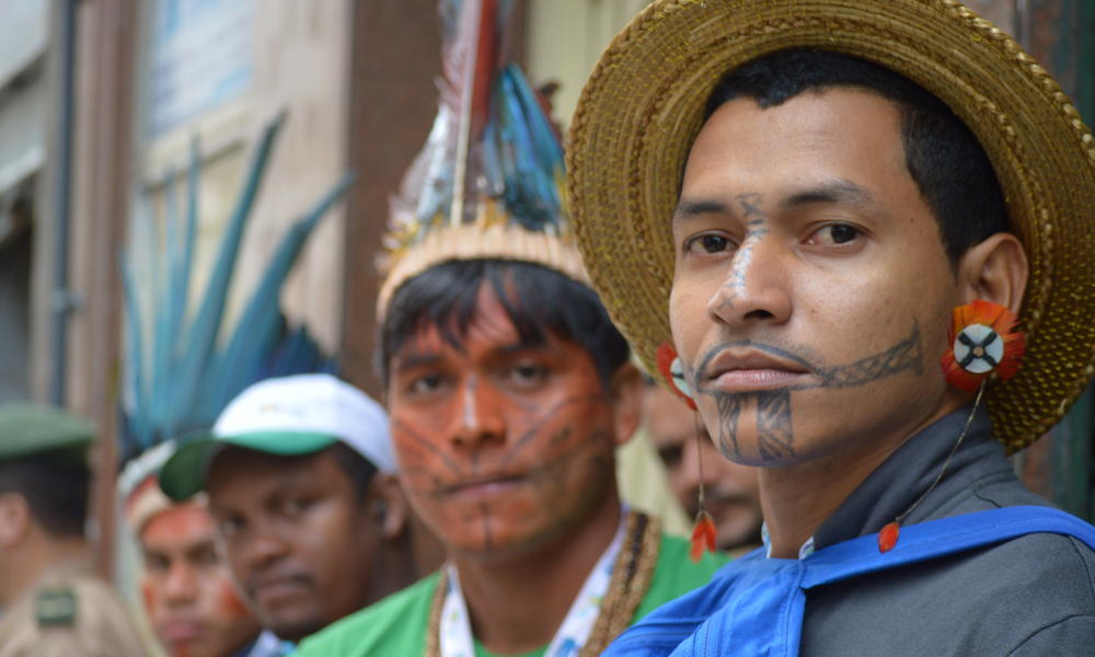 Adriano Carajas at World Youth Day, calling for protection of Amazon and its people
