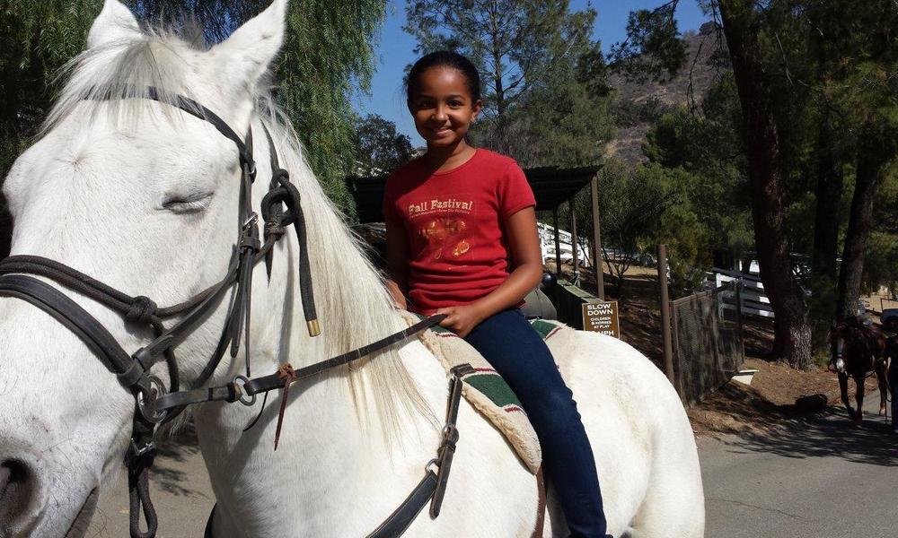 madison on horse