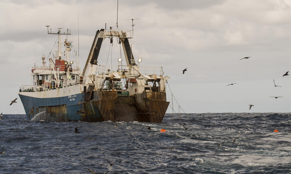 fishing vessel on open water