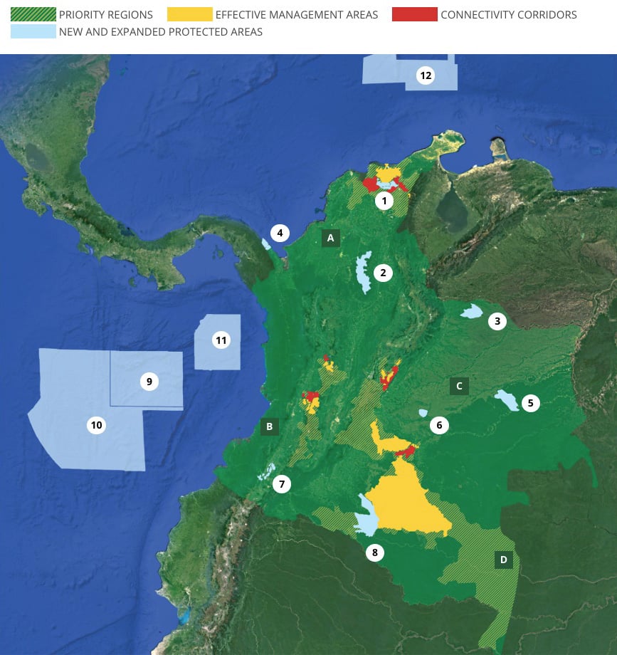 Herencia Colombia map
