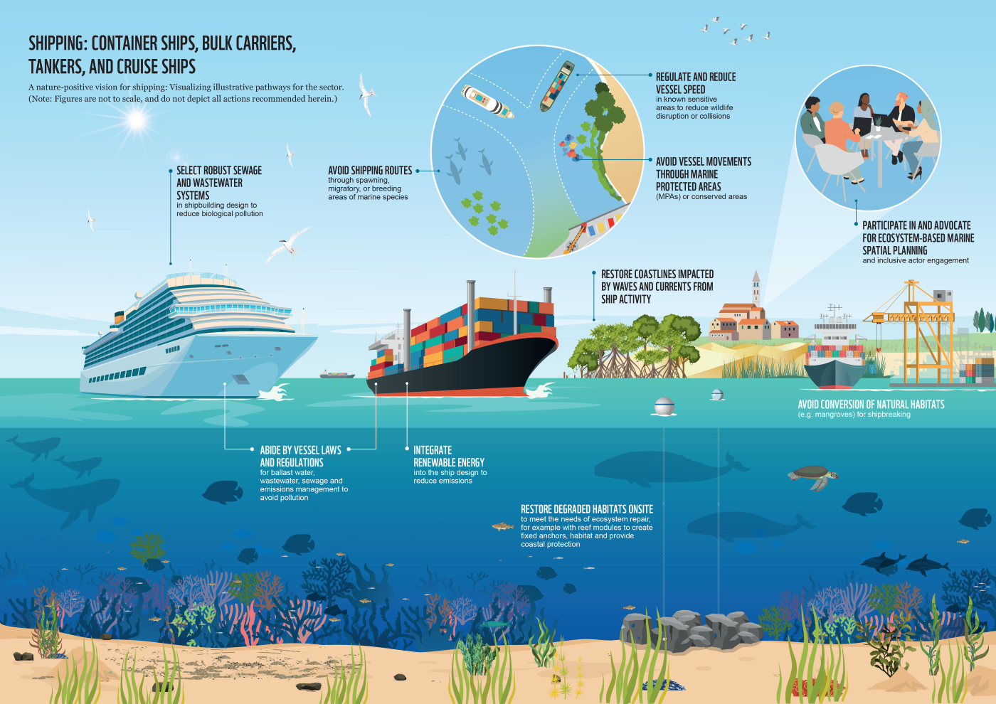 Nature positive shipping infrastructure