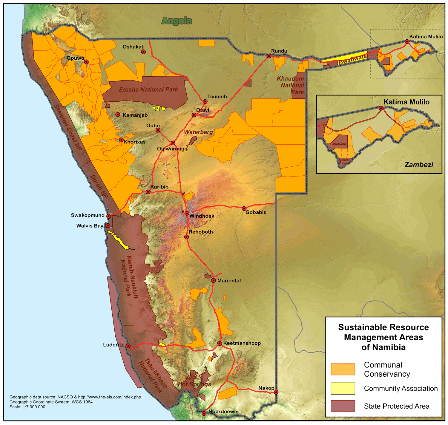 Namibia map updated 2026
