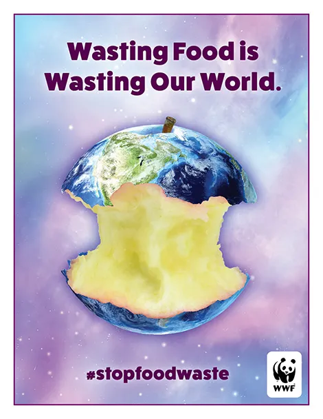 Wasting Food is Wasting Our World Poster