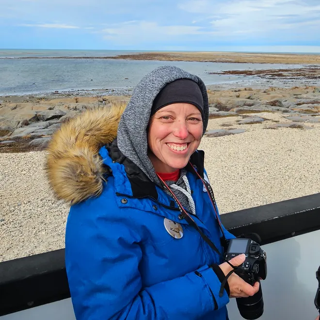 Koleen Haldeman in parka