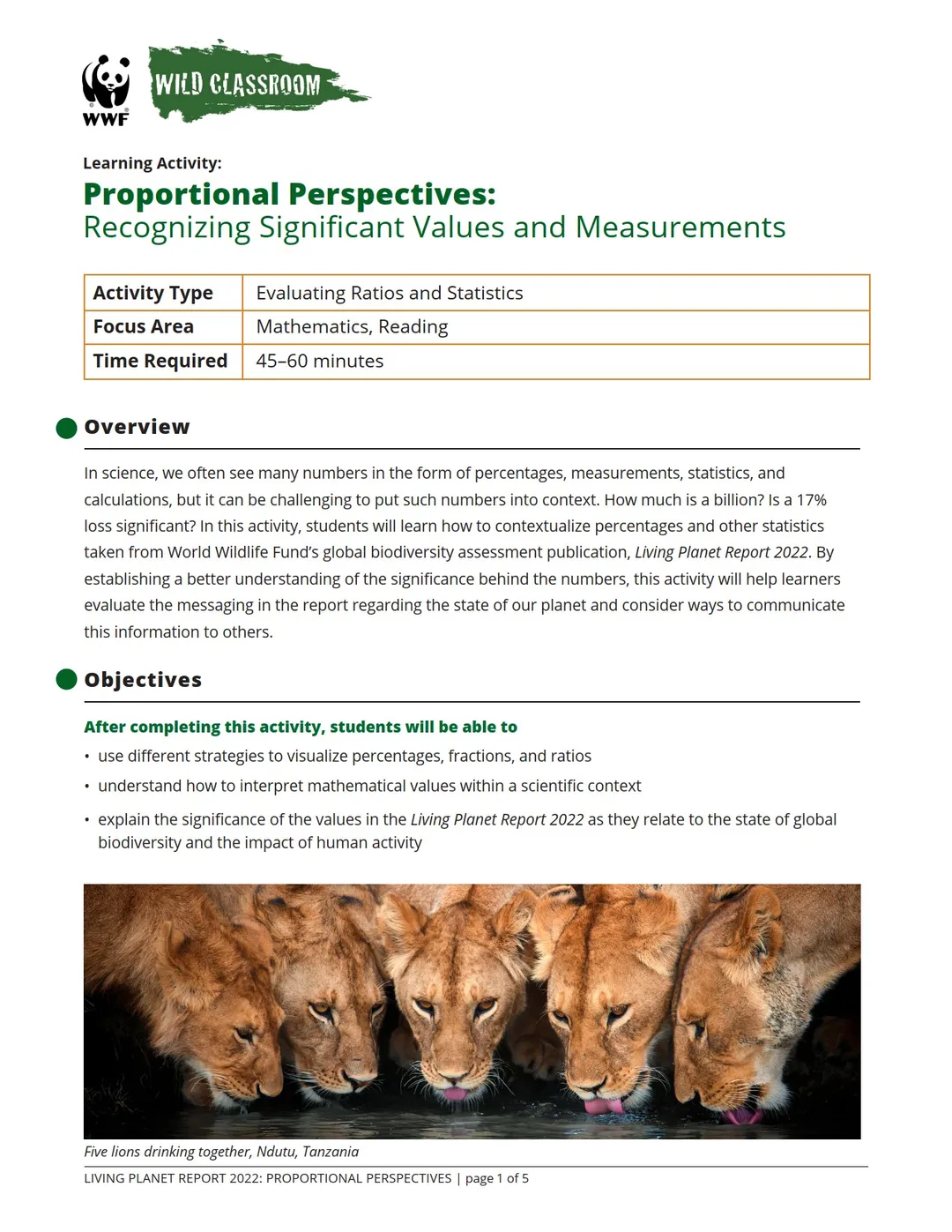 Proportional Perspectives: Recognizing Significant Values and Measurements