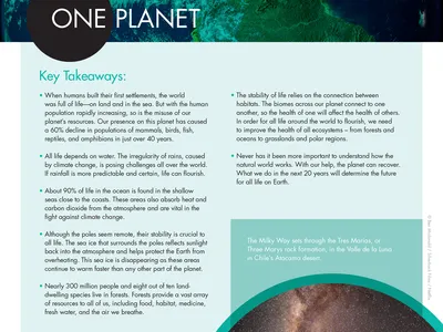 A preview page from the Our Planet One Planet Educators Resource Guide