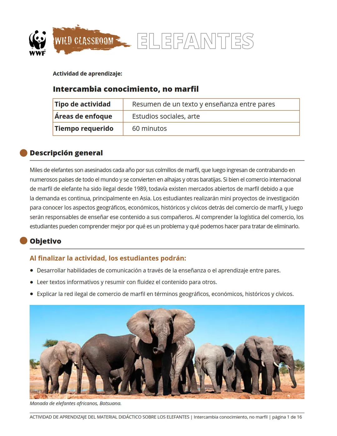 Intercambia conocimiento, no marfil