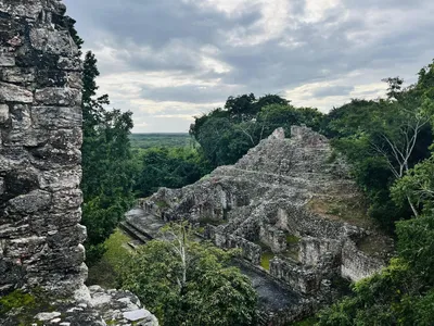 Becan—an archeological site in the Selva Maya rain forest near Calakmul, Campeche, Mexico.