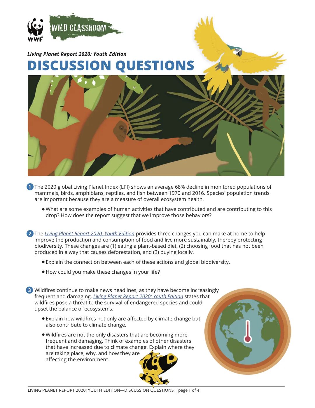 Living Planet Report Discussion Questions Preview