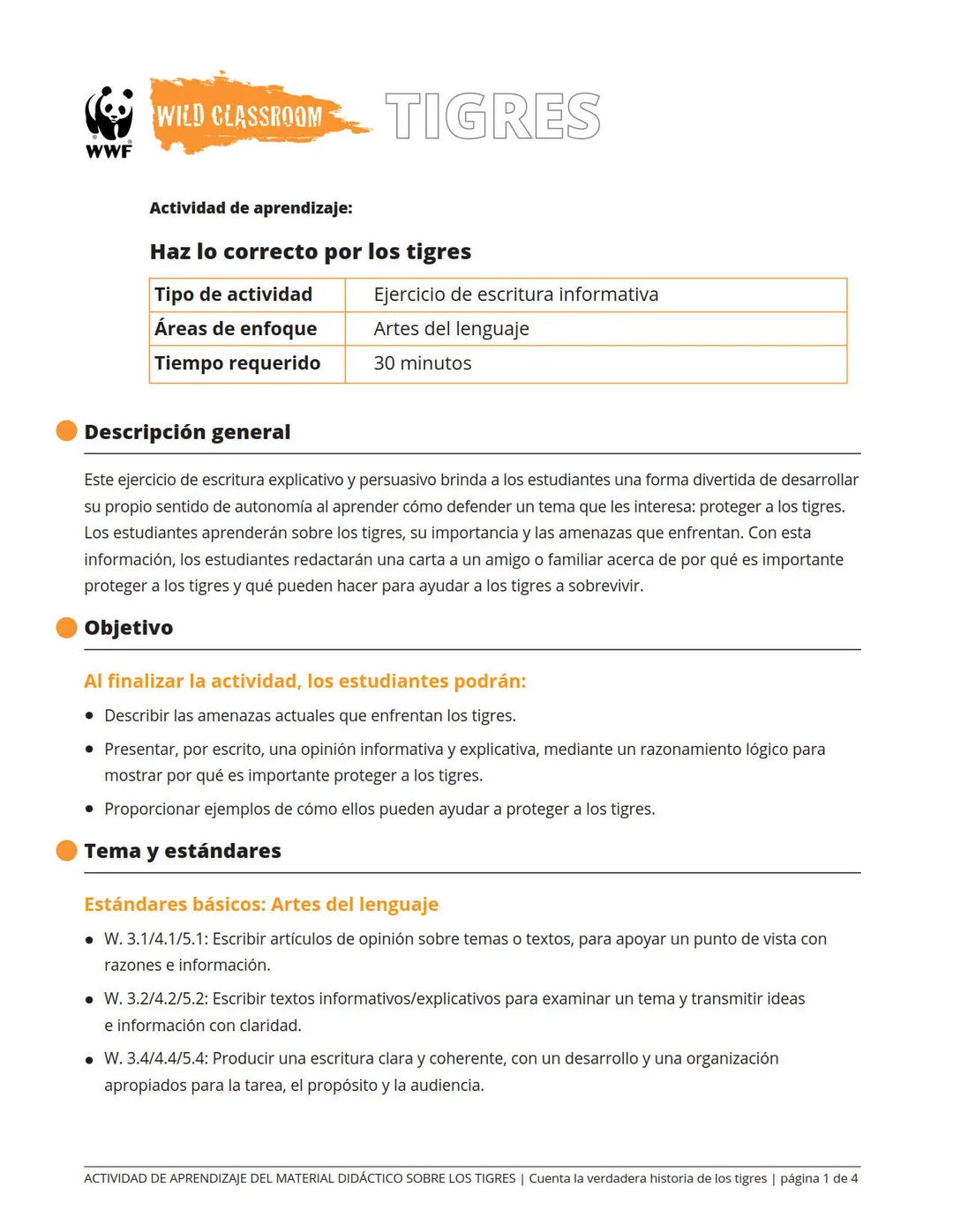 Haz lo correcto por los tigres