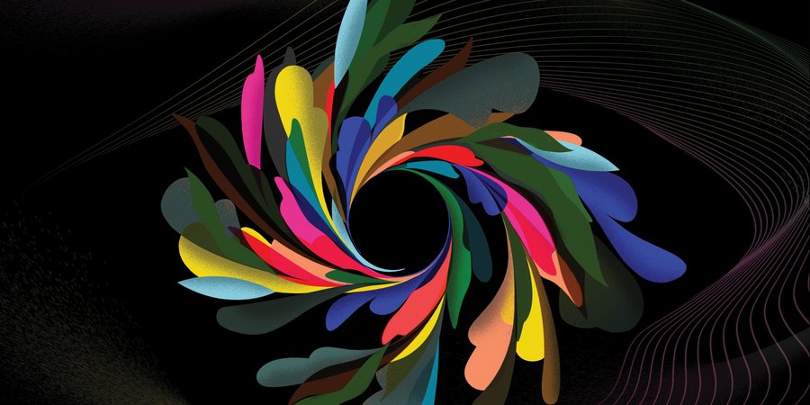 Colorful abstract mandala illustration