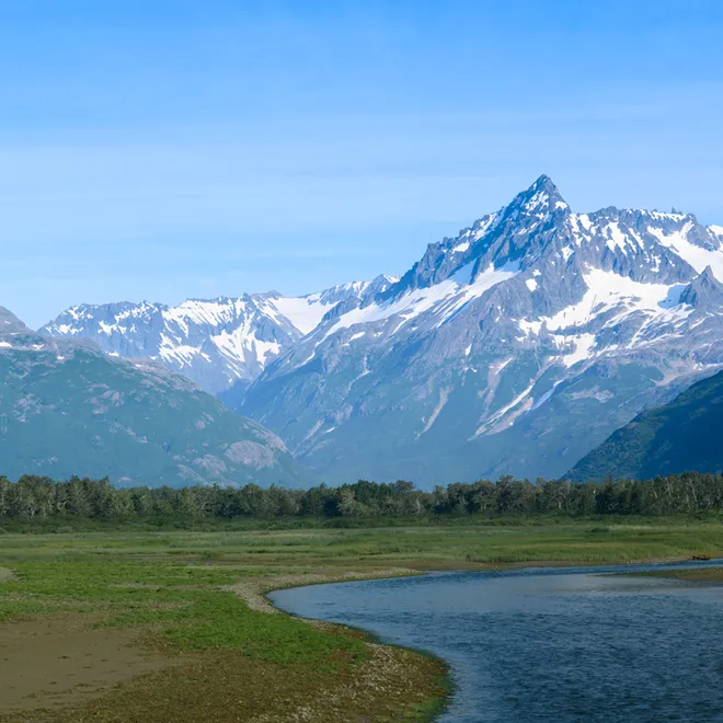 Landscape photo of high mountains