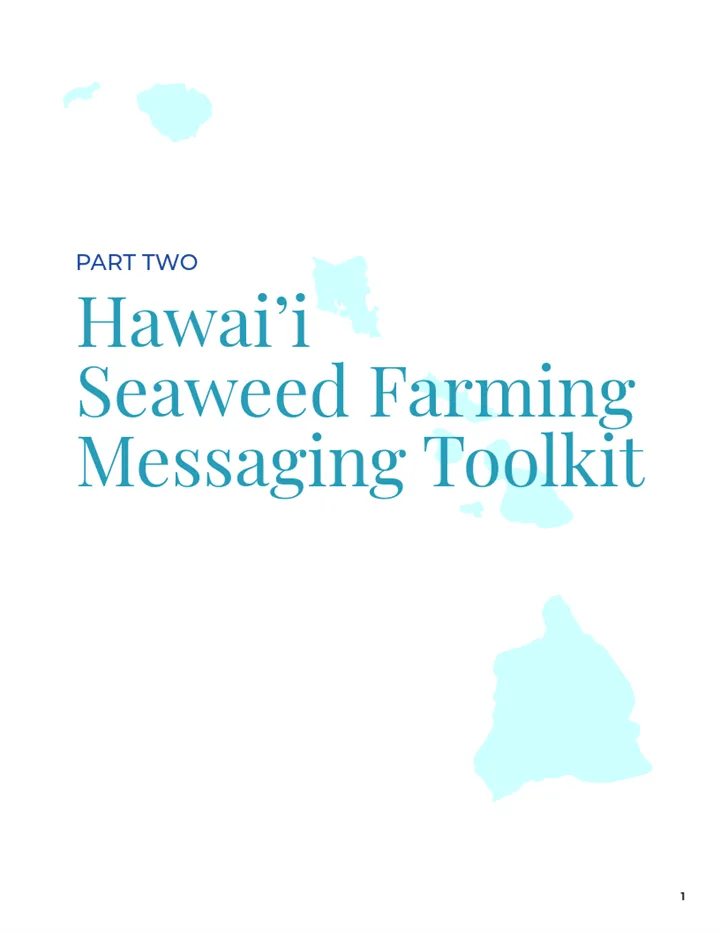 Hawai'i Seaweed Farming