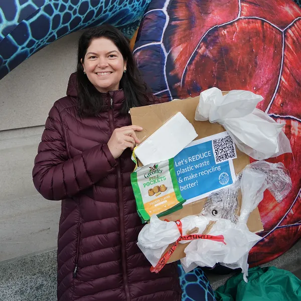 Berry holding items for recycling