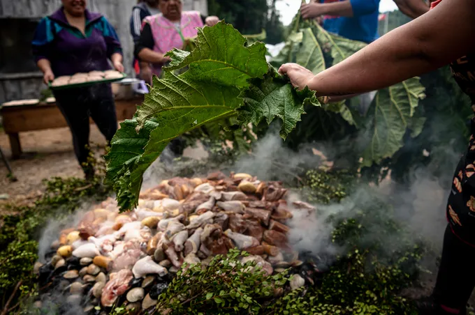 A feast being prepared