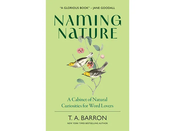 Book cover for Naming Nature with two birds illustrated