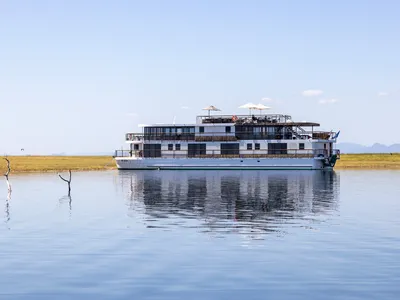 A tourist riverboat
