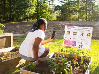 Young learner in a nature walk