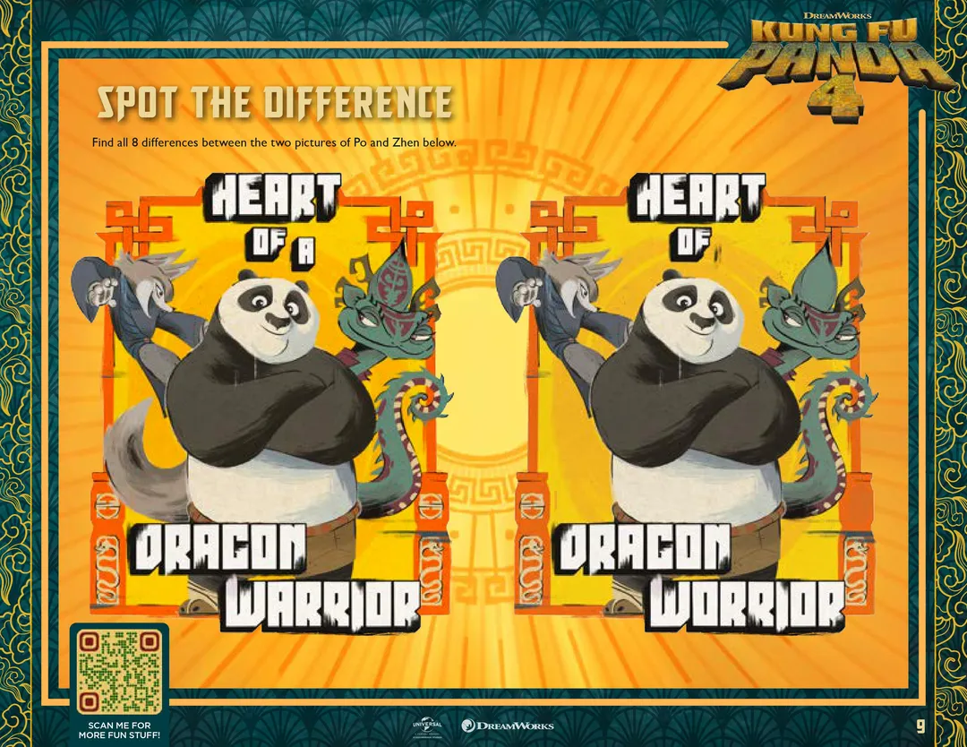 Kung Fu Panda Spot the Differences