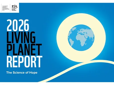 The title and cover of WWF's 2026 Living Planet Report