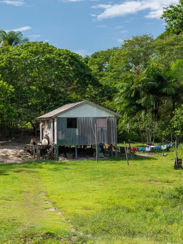 A building in the Condeicao Village in the Brazilian Amazon