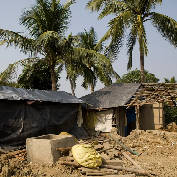 A house damaged by a cyclone.