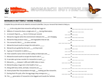Monarch Word Puzzle