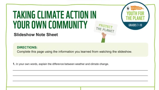 A preview of the first page of the activity