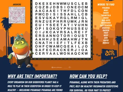 Piranha's Word Search