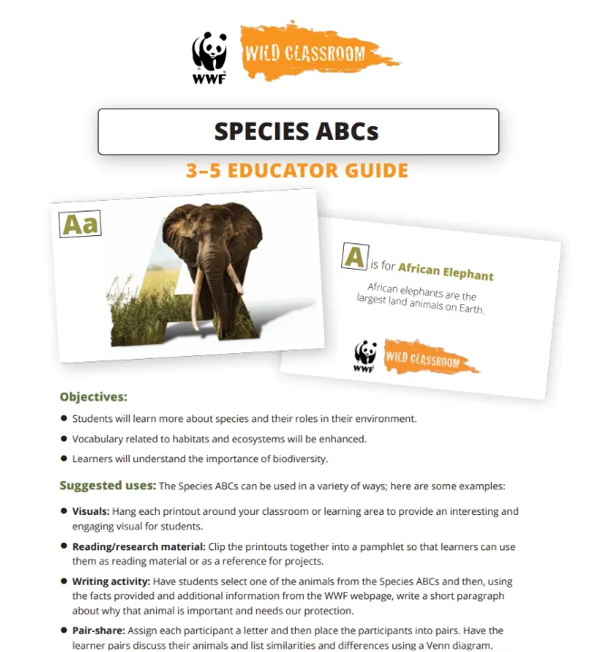 Species ABCs 3-5 Educator Guide