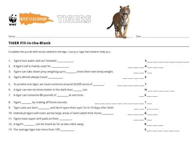 Tiger Word Puzzle