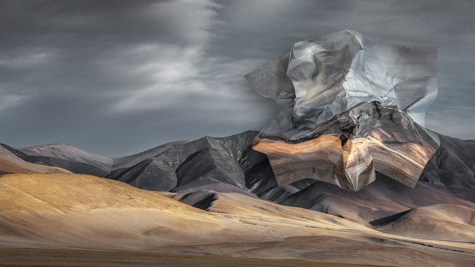 Image of landscape with 3D effects