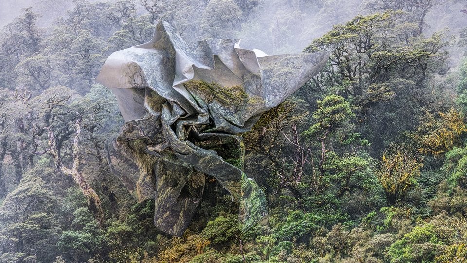 Image of landscape with 3D effects