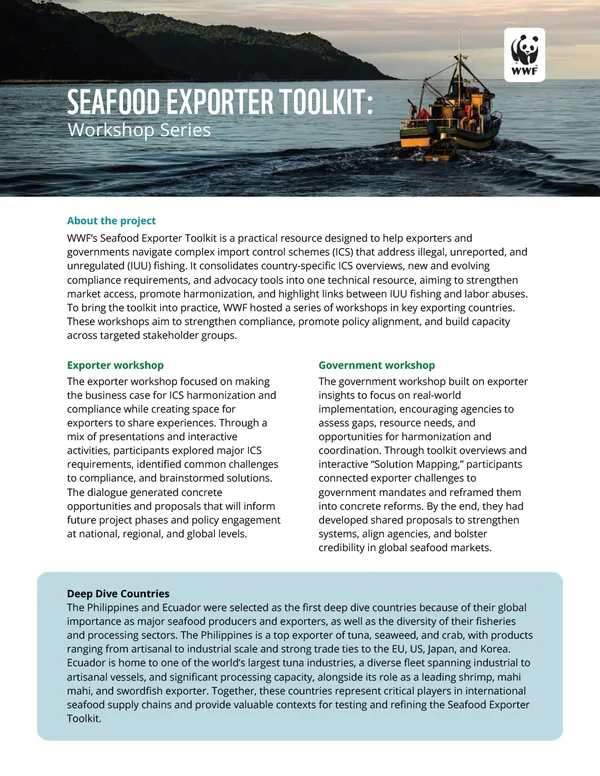 Report cover with photo of fishing boat