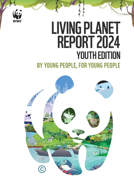 The cover of the Living Planet Report 2024: Youth Edition pdf