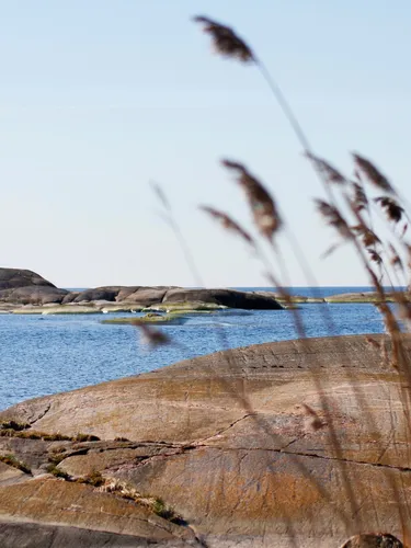 Rocky outcroppings amidst the ocean