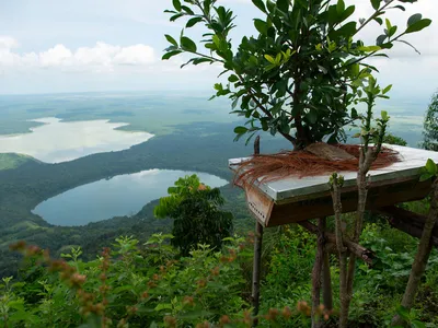 Beehives. Honey production now serve as an alternative source of income in the village.