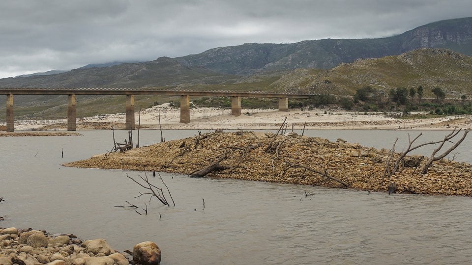 Theewaterskloof Dam in Cape Town, South Africa.