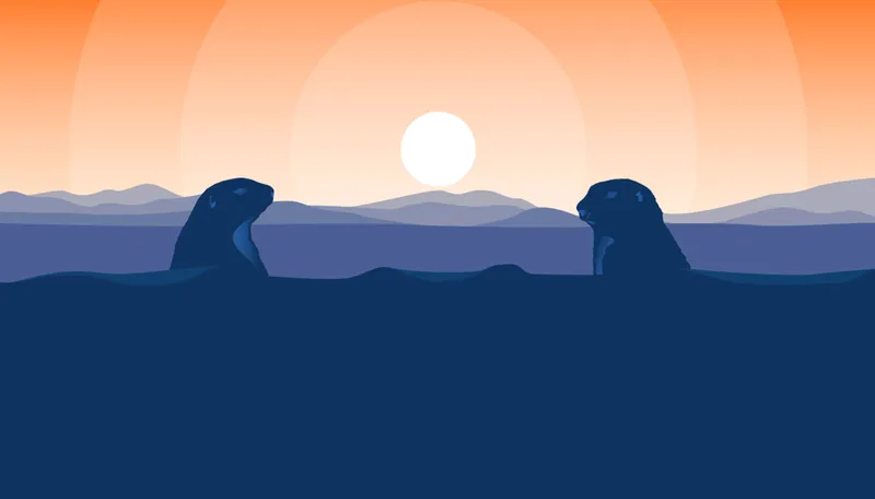 Illustration of prairie dogs on the plains
