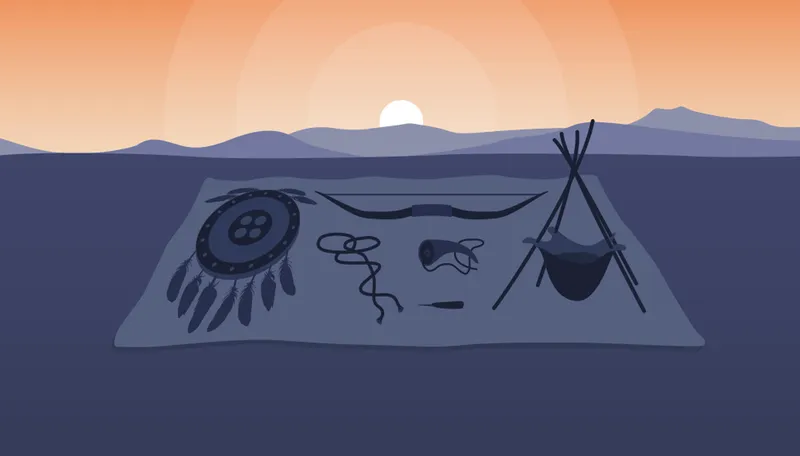 Illustration of American Indigenous symbols