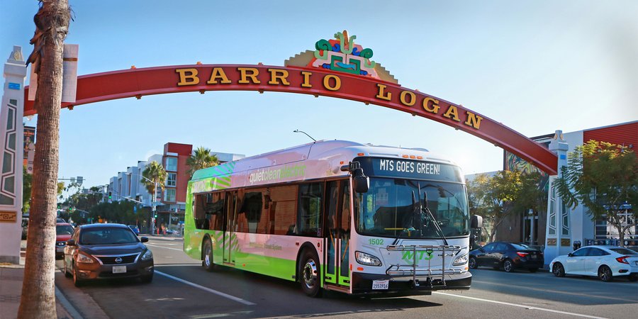 Bus on San Diego street