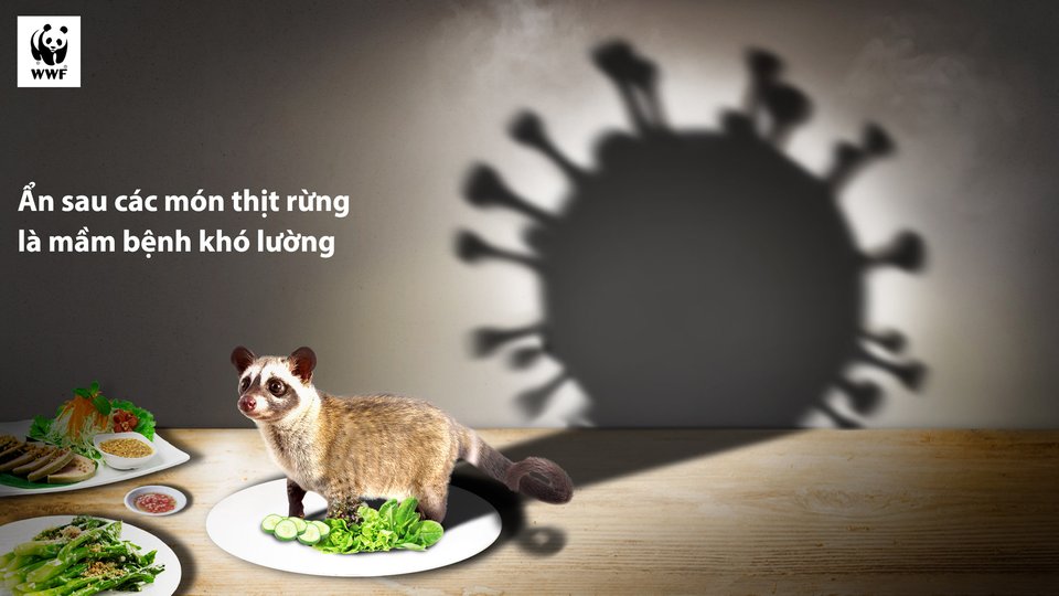 Ad run in Cambodia for the Zero Wild Meat campaign