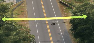 Illustration of a canopy crossing over a road